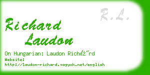 richard laudon business card